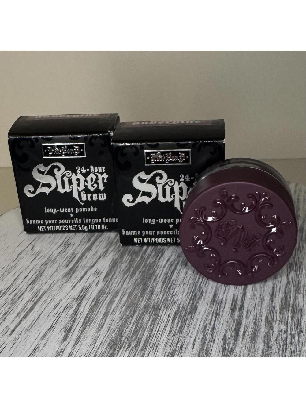 Bundle of 2 Kat Von D KVD Beauty Super Brow Pomade AUBERGINE - ORIGINAL Formula